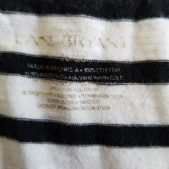 Lane Bryant Striped Tee Top Black & White 26-28 - Picture 3 of 6